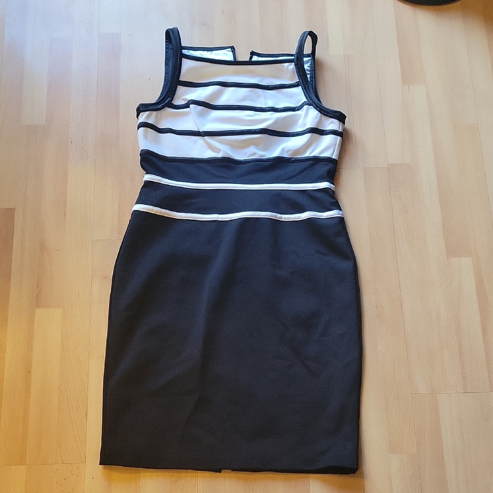 White House Black Market Black and White Mini Dress